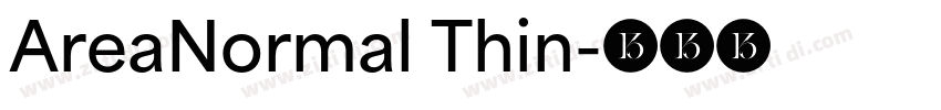 AreaNormal Thin字体转换